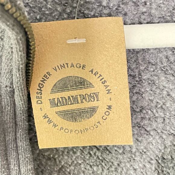 Madam P. Upcycled Vintage Chenille Sweatshirt sz. M #YY - Picture 6 of 10